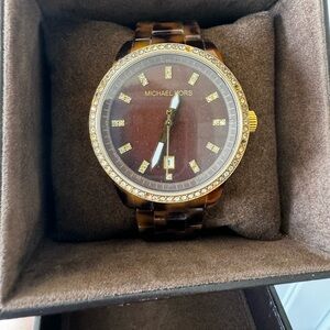 Michael Kors Tortoise and Crystal watch